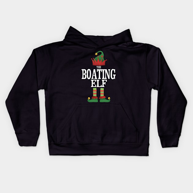 Boating Elf Matching Family Group Christmas Party Pajamas Kids Hoodie by uglygiftideas